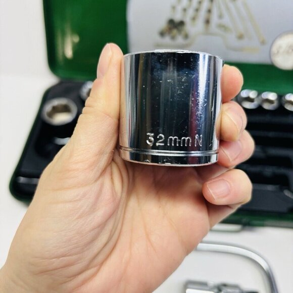 Vintage Rockford 25 piece 1/2 inch drive socket set W/ case Japan - Picture 7 of 12